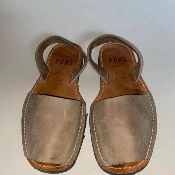 Pons Leather Slingback sandals Sz 9 Women’s - Picture 4 of 13